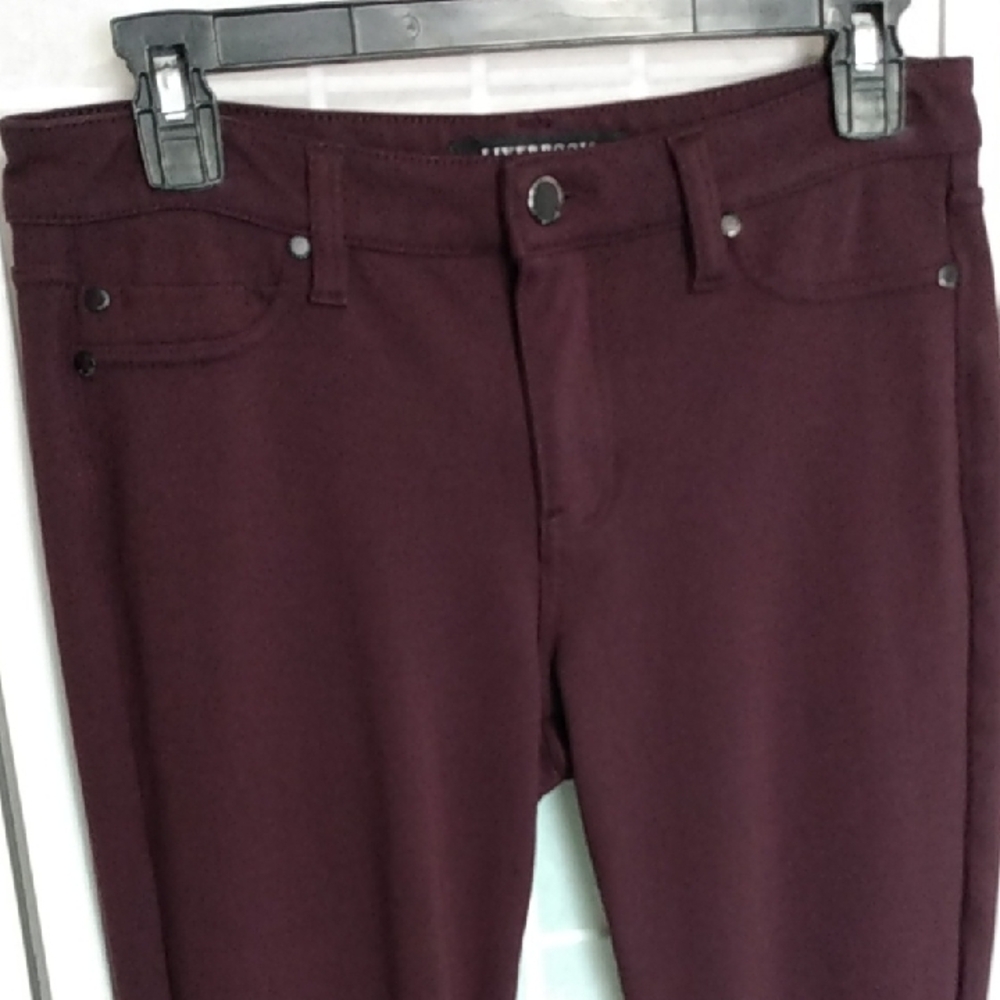 *Liverpool Burgundy Skinny Stretch Pants Women Size 6 Jeggings‎